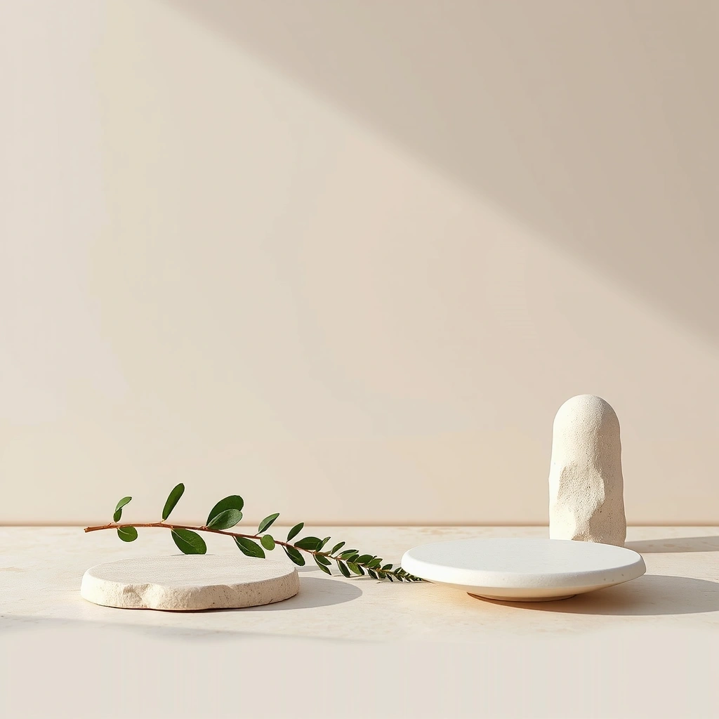 Premium wellness background with natural textures