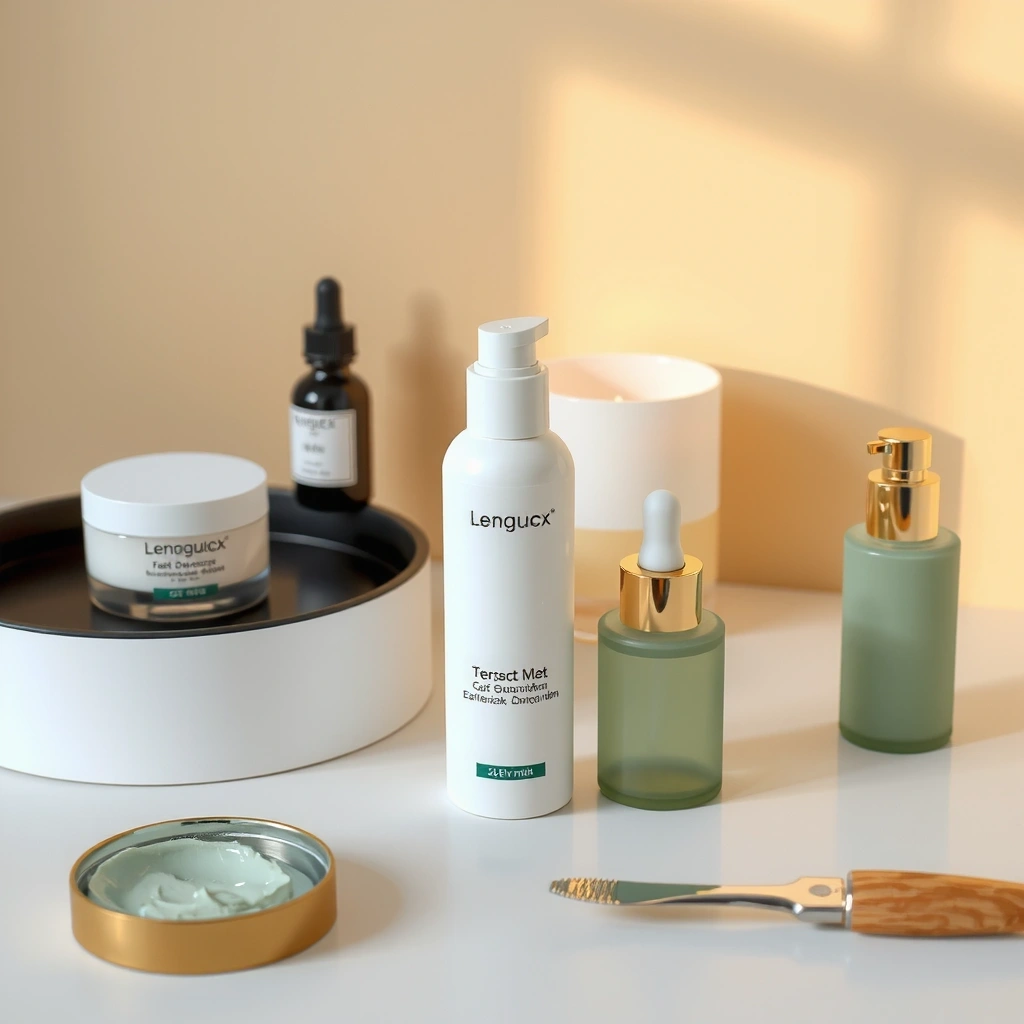 Evening skincare routine with luxurious nighttime products